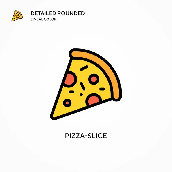 Pizza Skiva Vektor Ikon Moderna Vektorillustrationer Lätt Att Redigera Och — Stock vektor