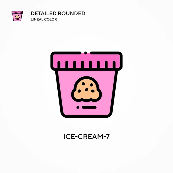 Helado Icono Vector Conceptos Modernos Ilustración Vectorial Fácil Editar Personalizar — Vector de stock