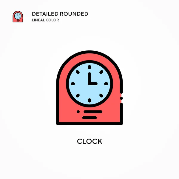 Reloj Icono Vectorial Conceptos Modernos Ilustración Vectorial Fácil Editar Personalizar — Vector de stock