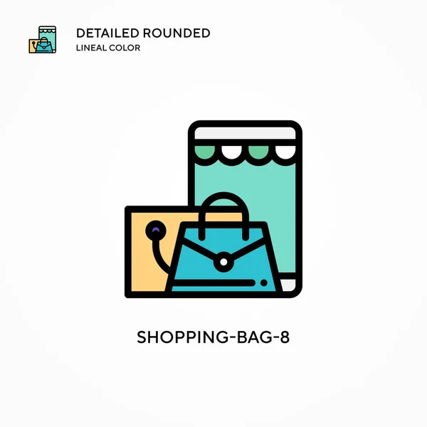 Shopping Bag Vector Icono Conceptos Modernos Ilustración Vectorial Fácil Editar — Vector de stock