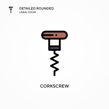 Tirbüşon vektör simgesi. Modern vektör illüstrasyon kavramları. Düzenlemesi ve kişiselleştirmesi kolay.