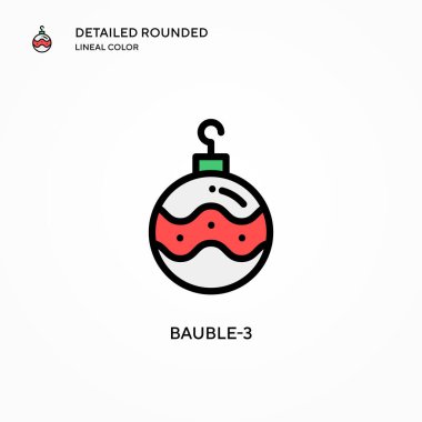 Bauble-3 vektör simgesi. Modern vektör illüstrasyon kavramları. Düzenlemesi ve kişiselleştirmesi kolay.