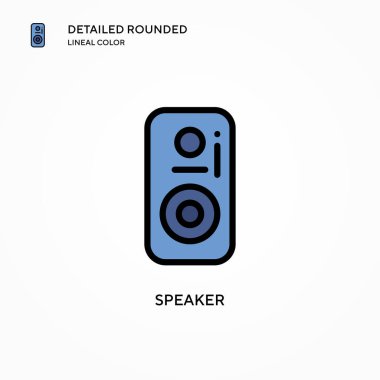 Sözcü vektör simgesi. Modern vektör illüstrasyon kavramları. Düzenlemesi ve kişiselleştirmesi kolay.