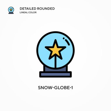 Kar küresi-1 vektör simgesi. Modern vektör illüstrasyon kavramları. Düzenlemesi ve kişiselleştirmesi kolay.