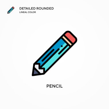 Kalem vektör simgesi. Modern vektör illüstrasyon kavramları. Düzenlemesi ve kişiselleştirmesi kolay.