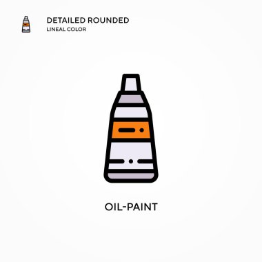 Yağlı boya vektör simgesi. Modern vektör illüstrasyon kavramları. Düzenlemesi ve kişiselleştirmesi kolay.