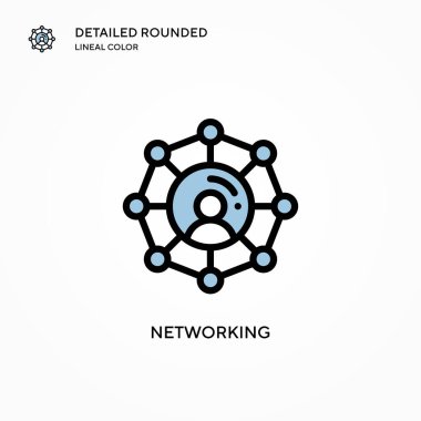 Ağ vektör simgesi. Modern vektör illüstrasyon kavramları. Düzenlemesi ve kişiselleştirmesi kolay.