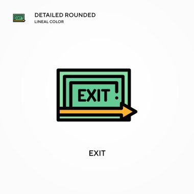 Çıkış vektör simgesi. Modern vektör illüstrasyon kavramları. Düzenlemesi ve kişiselleştirmesi kolay.