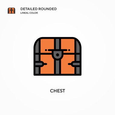 Göğüs vektör simgesi. Modern vektör illüstrasyon kavramları. Düzenlemesi ve kişiselleştirmesi kolay.