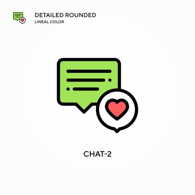 Sohbet-2 vektör simgesi. Modern vektör illüstrasyon kavramları. Düzenlemesi ve kişiselleştirmesi kolay.