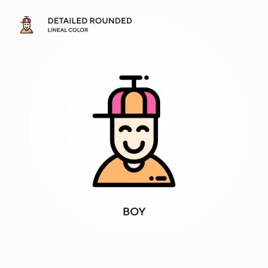 Erkek vektör simgesi. Modern vektör illüstrasyon kavramları. Düzenlemesi ve kişiselleştirmesi kolay.