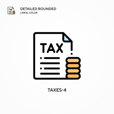 Taxes-4 vector icon. Modern vector illustration concepts. Easy to edit and customize. clipart