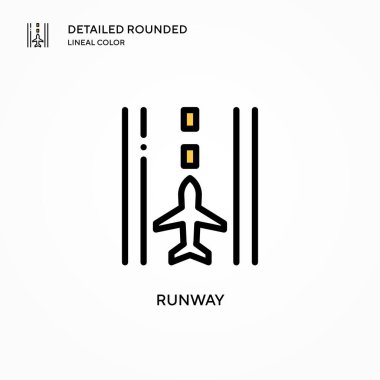 Pist vektör simgesi. Modern vektör illüstrasyon kavramları. Düzenlemesi ve kişiselleştirmesi kolay.