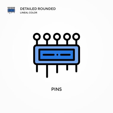 İğne vektör simgesi. Modern vektör illüstrasyon kavramları. Düzenlemesi ve kişiselleştirmesi kolay.