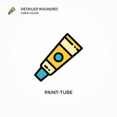 Boya tüpü vektör simgesi. Modern vektör illüstrasyon kavramları. Düzenlemesi ve kişiselleştirmesi kolay.
