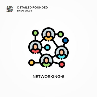 Ağ-5 vektör simgesi. Modern vektör illüstrasyon kavramları. Düzenlemesi ve kişiselleştirmesi kolay.