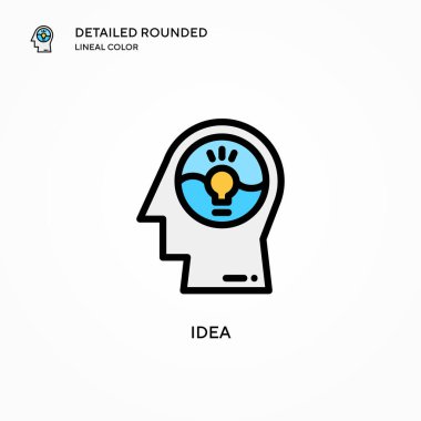 Fikir vektör simgesi. Modern vektör illüstrasyon kavramları. Düzenlemesi ve kişiselleştirmesi kolay.