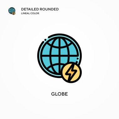 Dünya vektör simgesi. Modern vektör illüstrasyon kavramları. Düzenlemesi ve kişiselleştirmesi kolay.