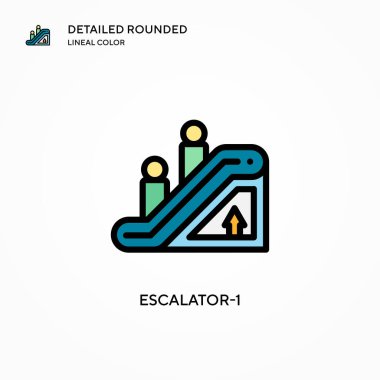 Yürüyen merdiven-1 vektör simgesi. Modern vektör illüstrasyon kavramları. Düzenlemesi ve kişiselleştirmesi kolay.