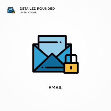 E- posta vektör simgesi. Modern vektör illüstrasyon kavramları. Düzenlemesi ve kişiselleştirmesi kolay.