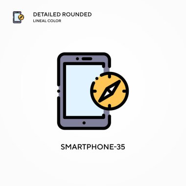 Akıllı Telefon-35 vektör simgesi. Modern vektör illüstrasyon kavramları. Düzenlemesi ve kişiselleştirmesi kolay.