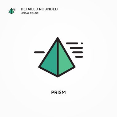 Prizma vektör simgesi. Modern vektör illüstrasyon kavramları. Düzenlemesi ve kişiselleştirmesi kolay.