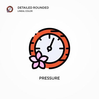 Basınç vektör simgesi. Modern vektör illüstrasyon kavramları. Düzenlemesi ve kişiselleştirmesi kolay.