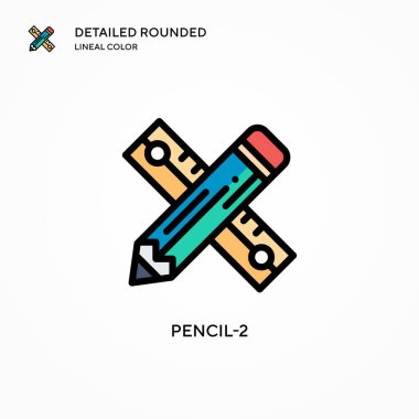 Kalem-2 vektör simgesi. Modern vektör illüstrasyon kavramları. Düzenlemesi ve kişiselleştirmesi kolay.
