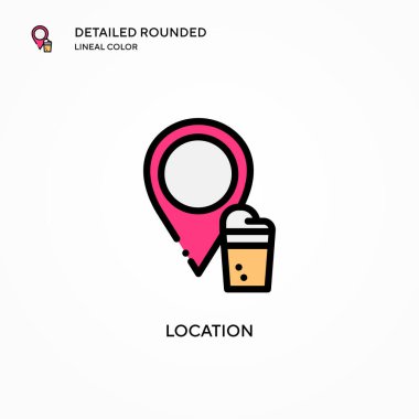 Konum vektör simgesi. Modern vektör illüstrasyon kavramları. Düzenlemesi ve kişiselleştirmesi kolay.