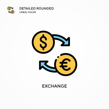 Vektör simgesini değiştir. Modern vektör illüstrasyon kavramları. Düzenlemesi ve kişiselleştirmesi kolay.