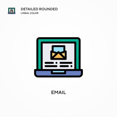 E- posta vektör simgesi. Modern vektör illüstrasyon kavramları. Düzenlemesi ve kişiselleştirmesi kolay.