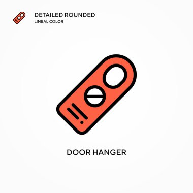 Kapı askısı vektör simgesi. Modern vektör illüstrasyon kavramları. Düzenlemesi ve kişiselleştirmesi kolay.