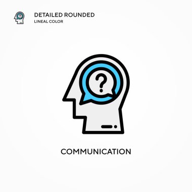 İletişim vektör simgesi. Modern vektör illüstrasyon kavramları. Düzenlemesi ve kişiselleştirmesi kolay.