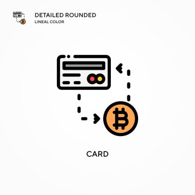 Kart vektör simgesi. Modern vektör illüstrasyon kavramları. Düzenlemesi ve kişiselleştirmesi kolay.