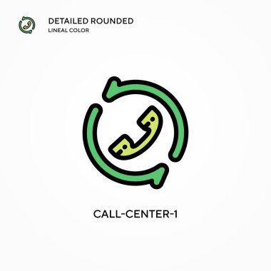 Çağrı merkezi-1 vektör simgesi. Modern vektör illüstrasyon kavramları. Düzenlemesi ve kişiselleştirmesi kolay.