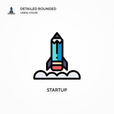 Vektör simgesini başlat. Modern vektör illüstrasyon kavramları. Düzenlemesi ve kişiselleştirmesi kolay.