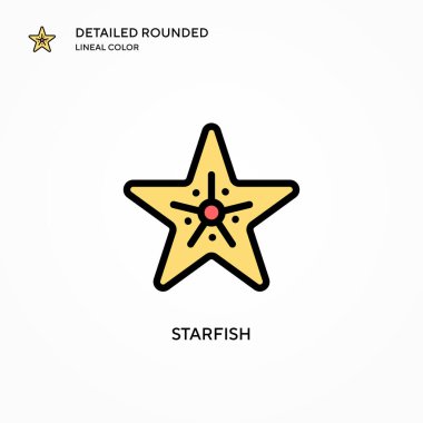 Denizyıldızı vektör simgesi. Modern vektör illüstrasyon kavramları. Düzenlemesi ve kişiselleştirmesi kolay.