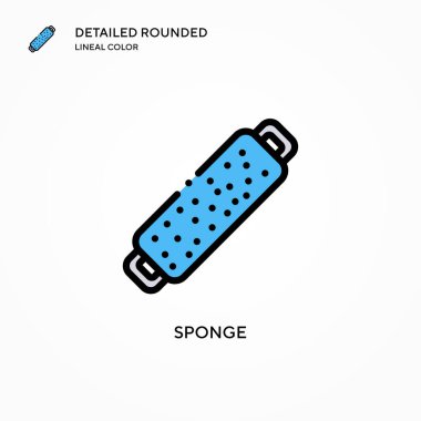 Sünger vektör simgesi. Modern vektör illüstrasyon kavramları. Düzenlemesi ve kişiselleştirmesi kolay.