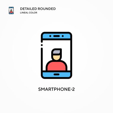 Akıllı Telefon-2 vektör simgesi. Modern vektör illüstrasyon kavramları. Düzenlemesi ve kişiselleştirmesi kolay.