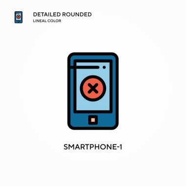 Akıllı Telefon-1 vektör simgesi. Modern vektör illüstrasyon kavramları. Düzenlemesi ve kişiselleştirmesi kolay.