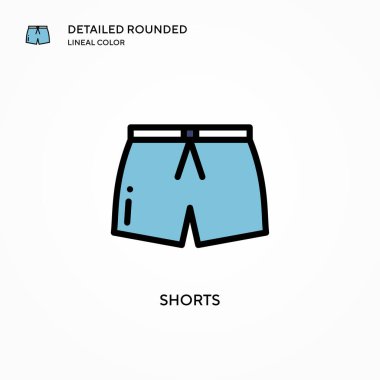 Kısa vektör simgesi. Modern vektör illüstrasyon kavramları. Düzenlemesi ve kişiselleştirmesi kolay.