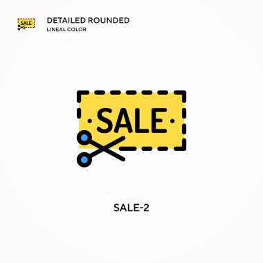 Satış-2 vektör ikonu. Modern vektör illüstrasyon kavramları. Düzenlemesi ve kişiselleştirmesi kolay.
