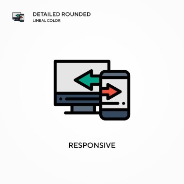 Karşılık vektör simgesi. Modern vektör illüstrasyon kavramları. Düzenlemesi ve kişiselleştirmesi kolay.