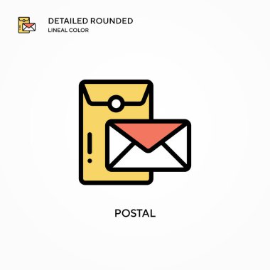 Posta vektör simgesi. Modern vektör illüstrasyon kavramları. Düzenlemesi ve kişiselleştirmesi kolay.