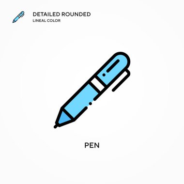 Kalem vektör simgesi. Modern vektör illüstrasyon kavramları. Düzenlemesi ve kişiselleştirmesi kolay.