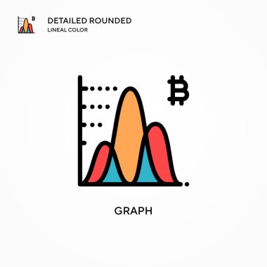 Grafik vektör simgesi. Modern vektör illüstrasyon kavramları. Düzenlemesi ve kişiselleştirmesi kolay.