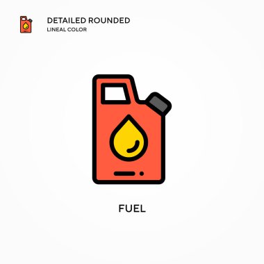 Yakıt vektör simgesi. Modern vektör illüstrasyon kavramları. Düzenlemesi ve kişiselleştirmesi kolay.