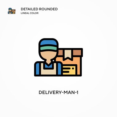 Taşıyıcı Adam-1 vektör simgesi. Modern vektör illüstrasyon kavramları. Düzenlemesi ve kişiselleştirmesi kolay.