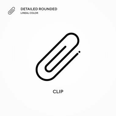 Clip vektör simgesi. Modern vektör illüstrasyon kavramları. Düzenlemesi ve kişiselleştirmesi kolay.