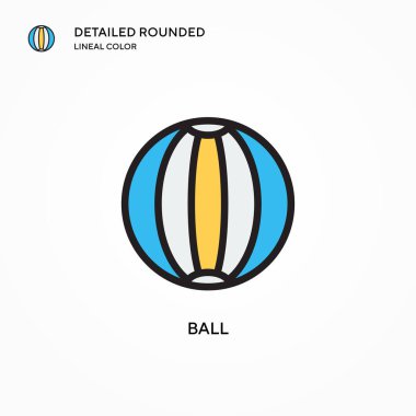 Top vektör simgesi. Modern vektör illüstrasyon kavramları. Düzenlemesi ve kişiselleştirmesi kolay.